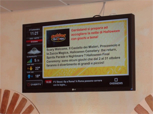 Italia: Digital Signage OverTV per una pizzeria a Sassari
